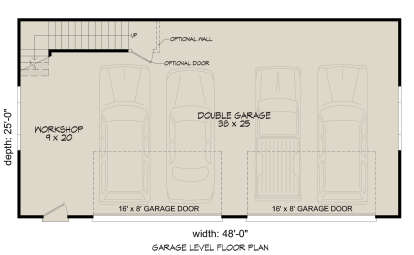Garage Floor for House Plan #940-00921