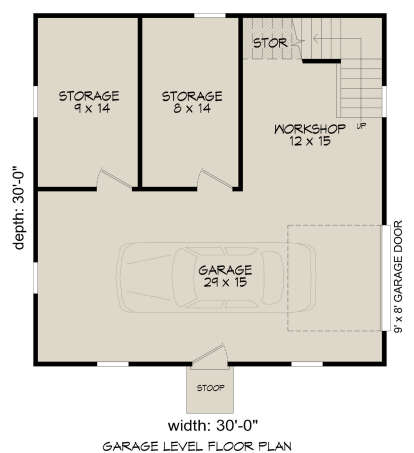 Garage Floor for House Plan #940-00924