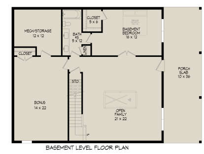 Basement for House Plan #940-00927