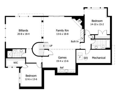 Basement for House Plan #098-00058