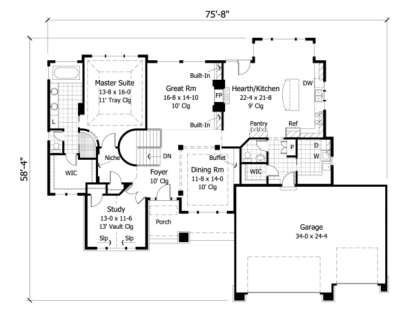 House Plan House Plan #3008 Drawing 2