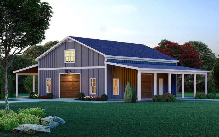 House Plan House Plan #30080 Angled Front Elevation