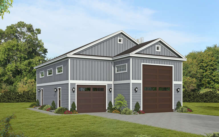 House Plan House Plan #30081 Angled Front Elevation