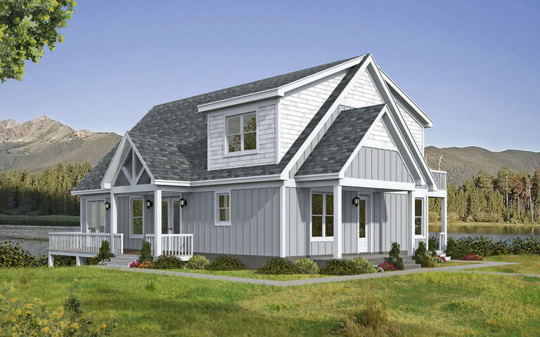 House Plan House Plan #30082 Angled Front Elevation