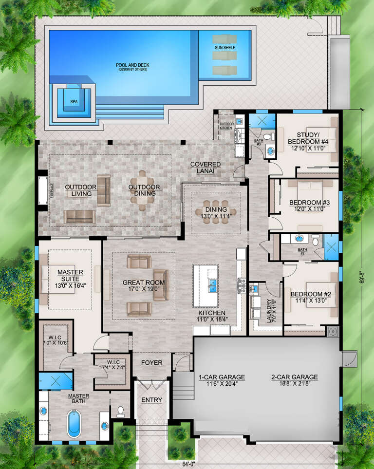 House Plan House Plan #30086 Drawing 1
