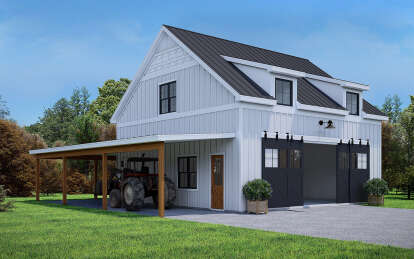 Barn House Plan #940-00933 Elevation Photo