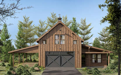 Barn House Plan #2464-00117 Elevation Photo