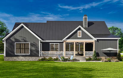 Modern Farmhouse House Plan #699-00382 Elevation Photo