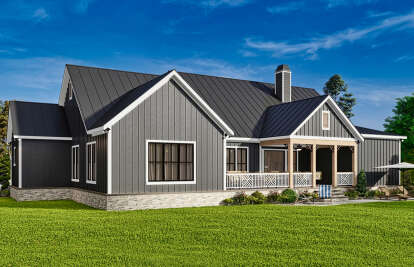 Modern Farmhouse House Plan #699-00382 Elevation Photo