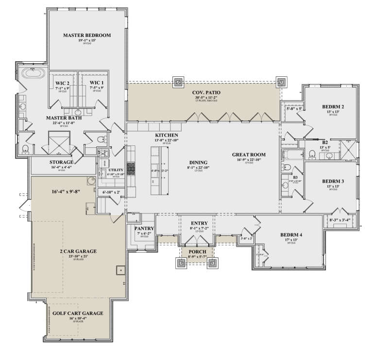 House Plan House Plan #30093 Drawing 1