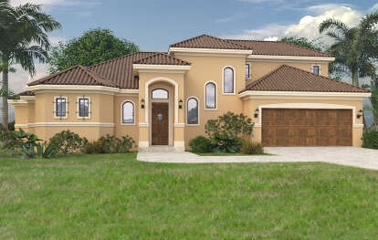 Mediterranean House Plan #9300-00017 Elevation Photo