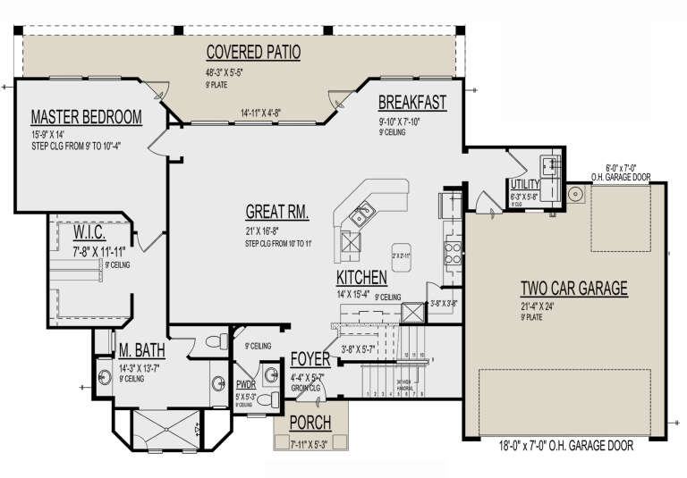 House Plan House Plan #30095 Drawing 1