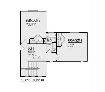 Second Floor for House Plan #9300-00017