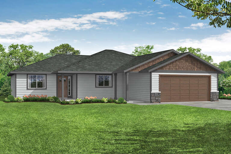 House Plan House Plan #30096 Angled Front Elevation