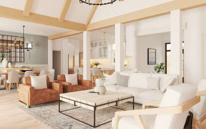 【超特価sale開催】  Square 3,686 Plan: Farmhouse Modern Feet, 3.5 Bedrooms, 4 アート・デザイン・音楽