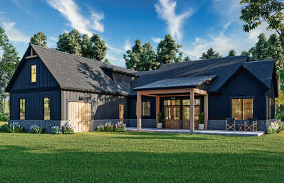 Modern Farmhouse House Plan #4195-00064 Elevation Photo