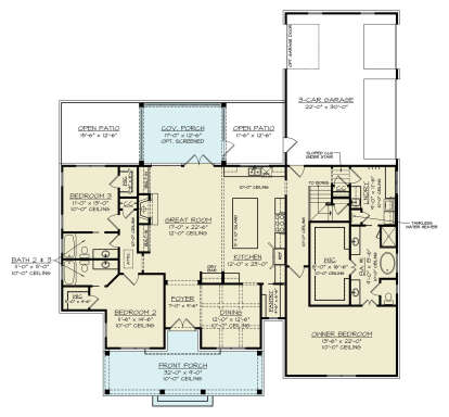 Main Floor  for House Plan #4195-00064