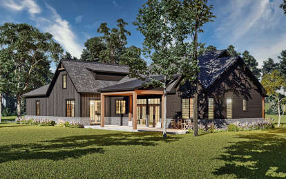 Modern Farmhouse House Plan #4195-00065 Elevation Photo