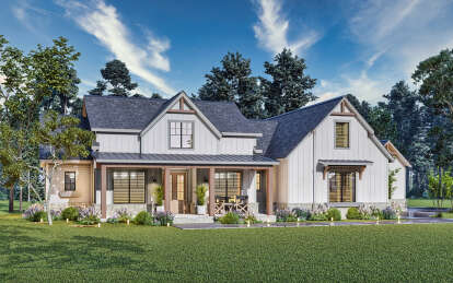 Modern Farmhouse House Plan #4195-00065 Elevation Photo