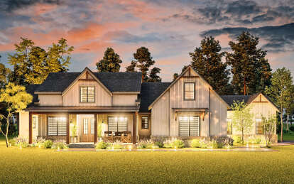 Modern Farmhouse House Plan #4195-00065 Elevation Photo