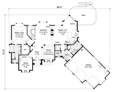 Main Floor for House Plan #098-00060
