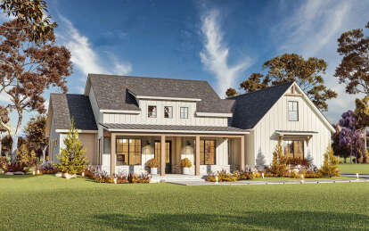 Modern Farmhouse House Plan #4195-00066 Elevation Photo