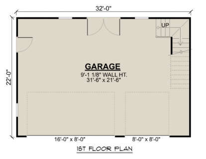 Garage Floor for House Plan #5032-00255