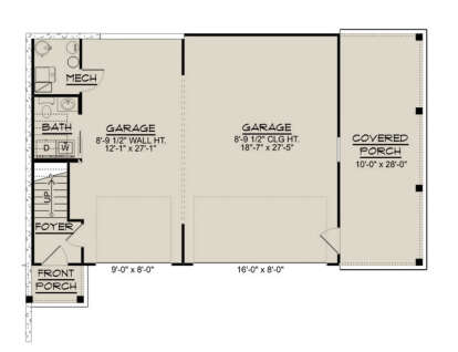 Garage Floor for House Plan #5032-00258