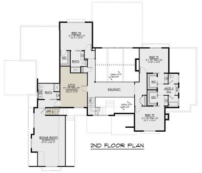 Second Floor for House Plan #5032-00259