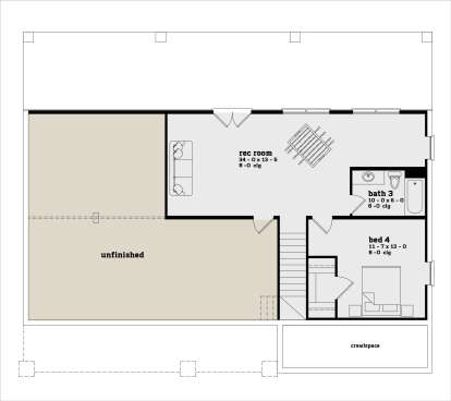 Walkout Basement for House Plan #7174-00020