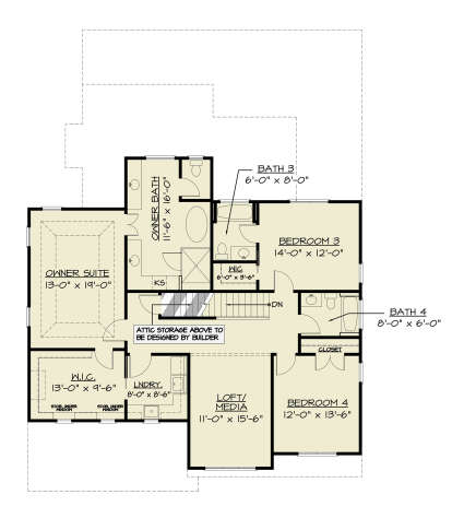 Second Floor for House Plan #4195-00067