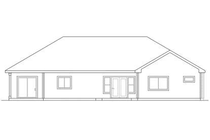 Ranch House Plan #035-01079 Elevation Photo