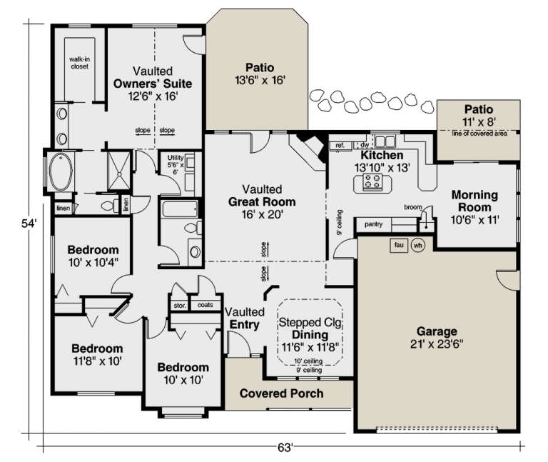House Plan House Plan #30115 Drawing 1