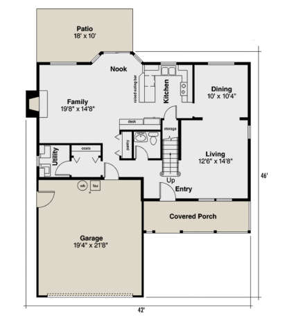 Main Floor  for House Plan #035-01080