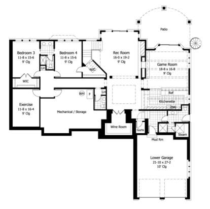 Basement for House Plan #098-00062