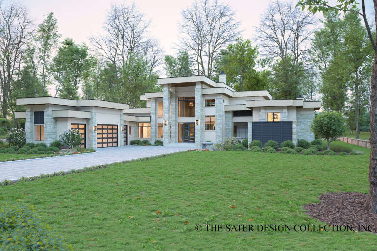 House Plan House Plan #30123 Angled Front Elevation