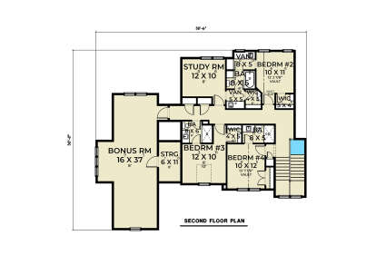 Second Floor for House Plan #2464-00119