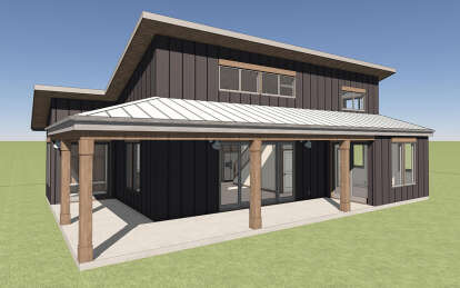 Modern House Plan #1462-00079 Elevation Photo