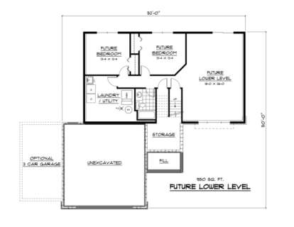Basement for House Plan #098-00063