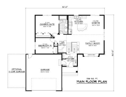Main Floor for House Plan #098-00063