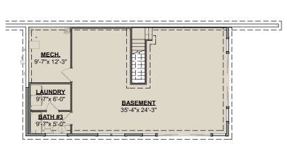 Basement for House Plan #1462-00083