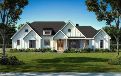 Modern Farmhouse House Plan #4534-00107 Elevation Photo