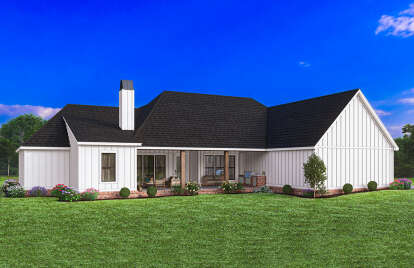 Modern Farmhouse House Plan #4534-00107 Elevation Photo