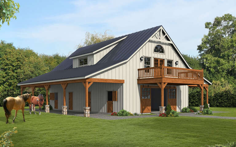 House Plan House Plan #30136 Angled Front Elevation