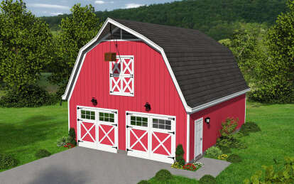 Barn House Plan #940-00935 Elevation Photo