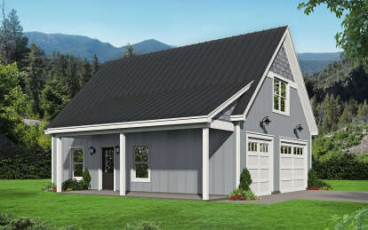 Barn House Plan #940-00936 Elevation Photo