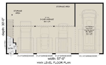 Garage Floor for House Plan #940-00937
