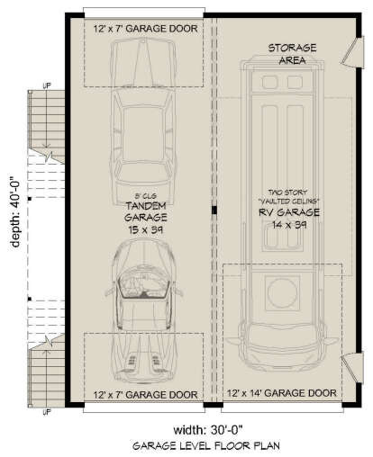Garage Floor for House Plan #940-00938