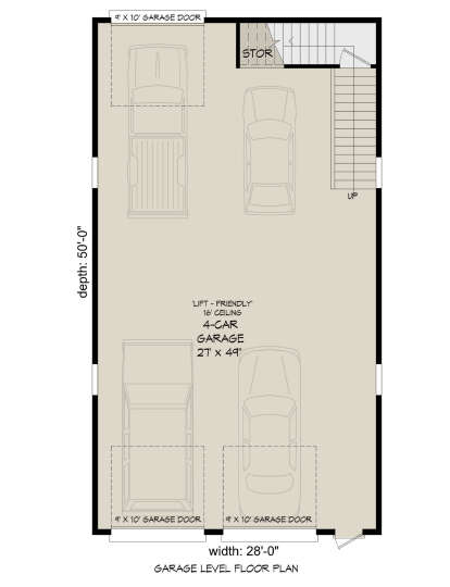 Garage Floor for House Plan #940-00939