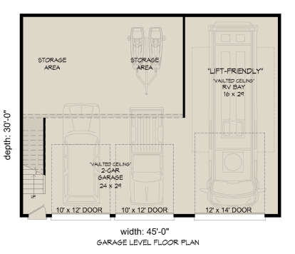 Garage Floor for House Plan #940-00940